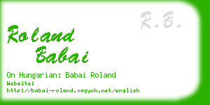 roland babai business card